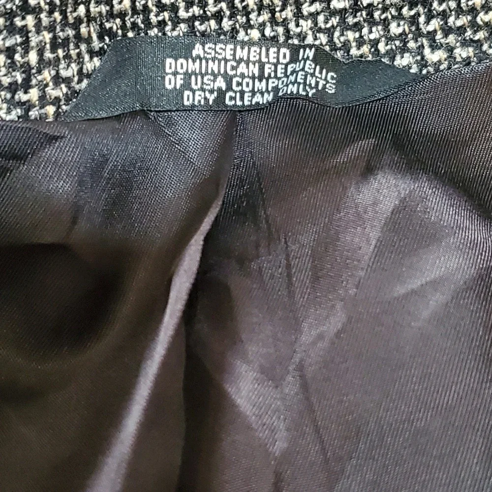 Herringbone Dark Acadamia Wool Silk Blend Sports Jacket‎ Blazer Career Size 46R